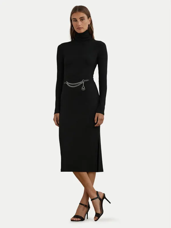 Lauren Ralph Lauren LAUREN RALPH LAUREN Džemper haljina 250951822001 Crna Slim Fit