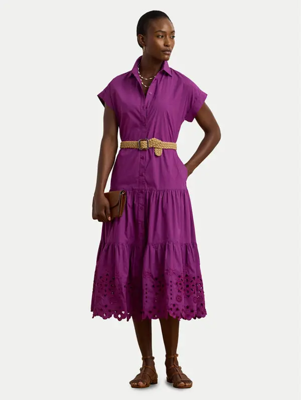 Lauren Ralph Lauren LAUREN RALPH LAUREN Haljina košulja 200970821001 Ljubičasta Regular Fit