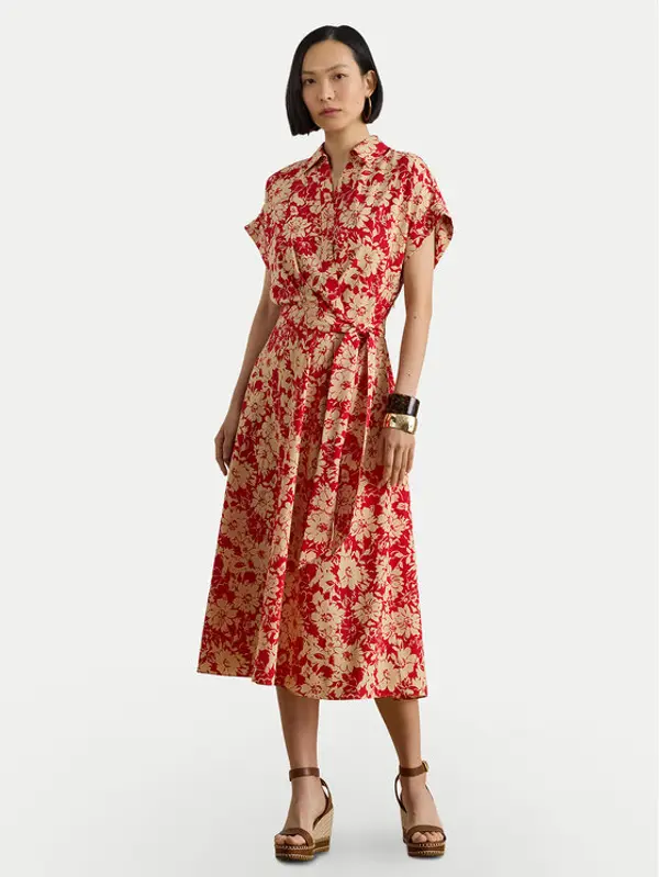 Lauren Ralph Lauren LAUREN RALPH LAUREN Haljina košulja 200P08692001 Crvena Regular Fit