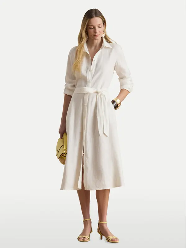 Lauren Ralph Lauren LAUREN RALPH LAUREN Haljina košulja 200P13687001 Bijela Regular Fit