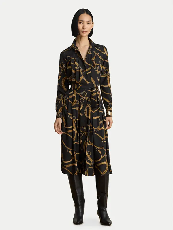 Lauren Ralph Lauren LAUREN RALPH LAUREN Haljina košulja 200P13730001 Crna A-Line Fit
