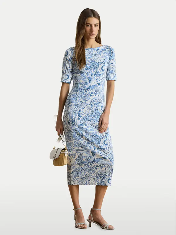 Lauren Ralph Lauren LAUREN RALPH LAUREN Haljina za svaki dan 200B22023001 Svijetlo plava Slim Fit