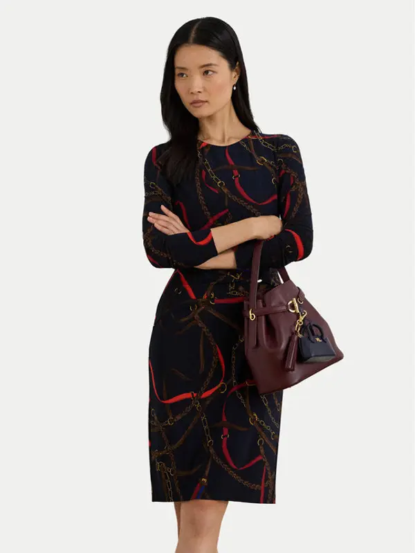 Lauren Ralph Lauren LAUREN RALPH LAUREN Haljina za svaki dan 200P03736001 Tamnoplava Slim Fit