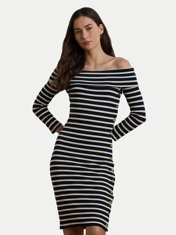 Lauren Ralph Lauren LAUREN RALPH LAUREN Haljina za svaki dan 250957718001 Tamnoplava Slim Fit