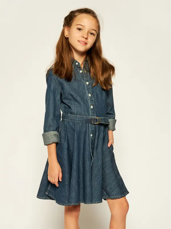 Lauren Ralph Lauren Lauren Ralph Lauren Haljina za svaki dan Denim Shirtd 313698860001 Tamnoplava Regular Fit