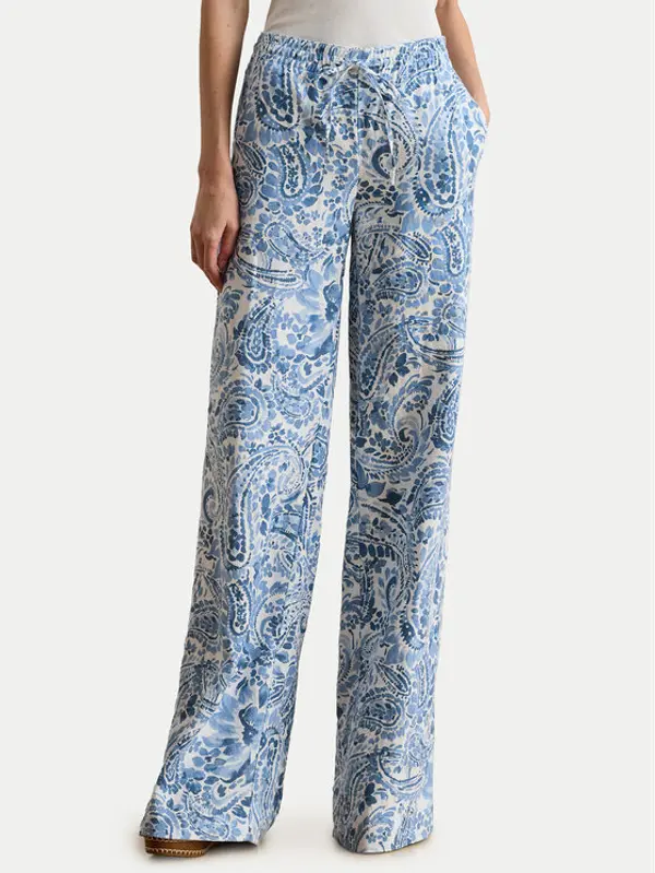 Lauren Ralph Lauren LAUREN RALPH LAUREN Hlače 200P08927001 Svijetlo plava Wide Leg