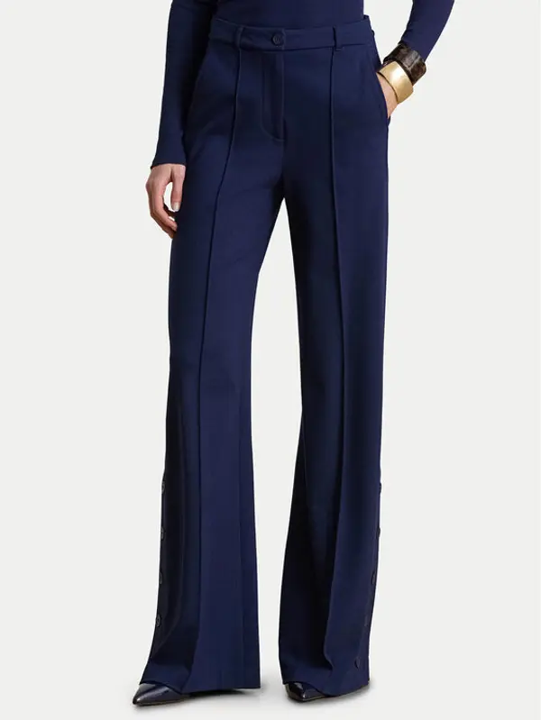 Lauren Ralph Lauren LAUREN RALPH LAUREN Hlače 200P09084001 Tamnoplava Wide Leg