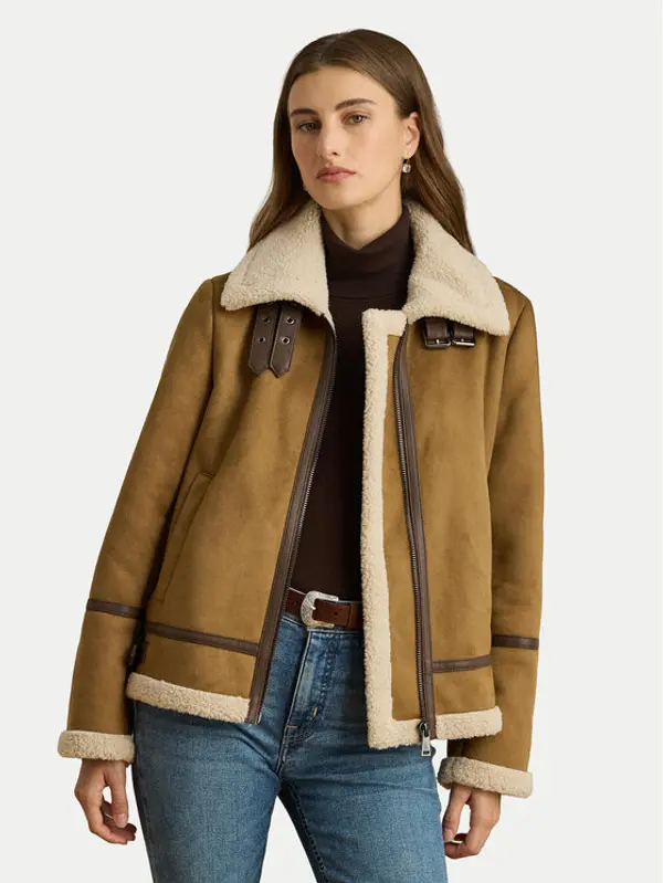 Lauren Ralph Lauren LAUREN RALPH LAUREN Jakna od imitacije kože 297P04122002 Smeđa Regular Fit