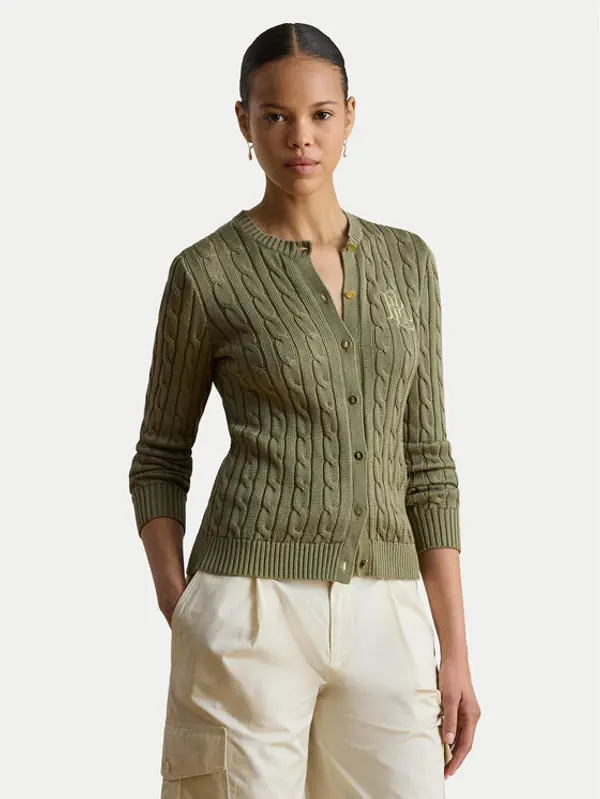 Lauren Ralph Lauren LAUREN RALPH LAUREN Kardigan Cable 200P14040500 Zelena Regular Fit