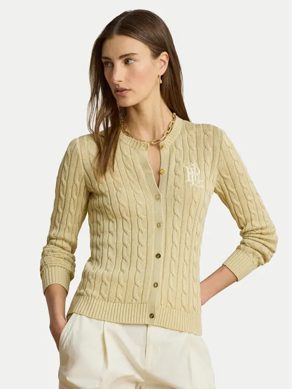 Lauren Ralph Lauren LAUREN RALPH LAUREN Kardigan Cable 200P14040501 Bež Regular Fit
