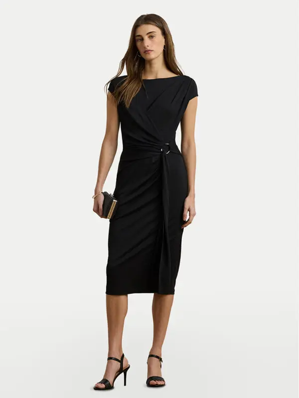 Lauren Ralph Lauren LAUREN RALPH LAUREN Koktel haljina 200973601001 Crna Slim Fit