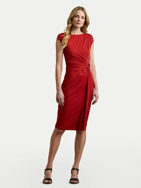 Lauren Ralph Lauren LAUREN RALPH LAUREN Koktel haljina 200973601002 Crvena Slim Fit