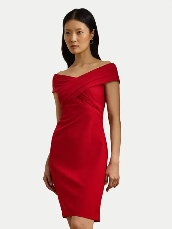 Lauren Ralph Lauren LAUREN RALPH LAUREN Koktel haljina 253936390009 Crvena Slim Fit