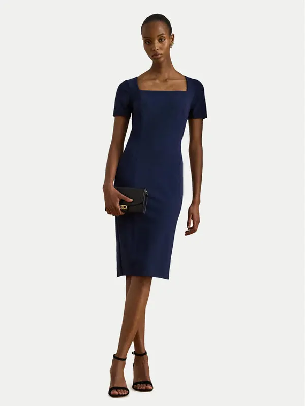 Lauren Ralph Lauren LAUREN RALPH LAUREN Koktel haljina 253P08759001 Tamnoplava Slim Fit