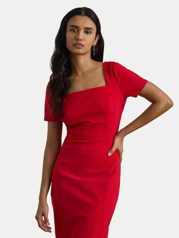 Lauren Ralph Lauren LAUREN RALPH LAUREN Koktel haljina 253P08759002 Crvena Slim Fit
