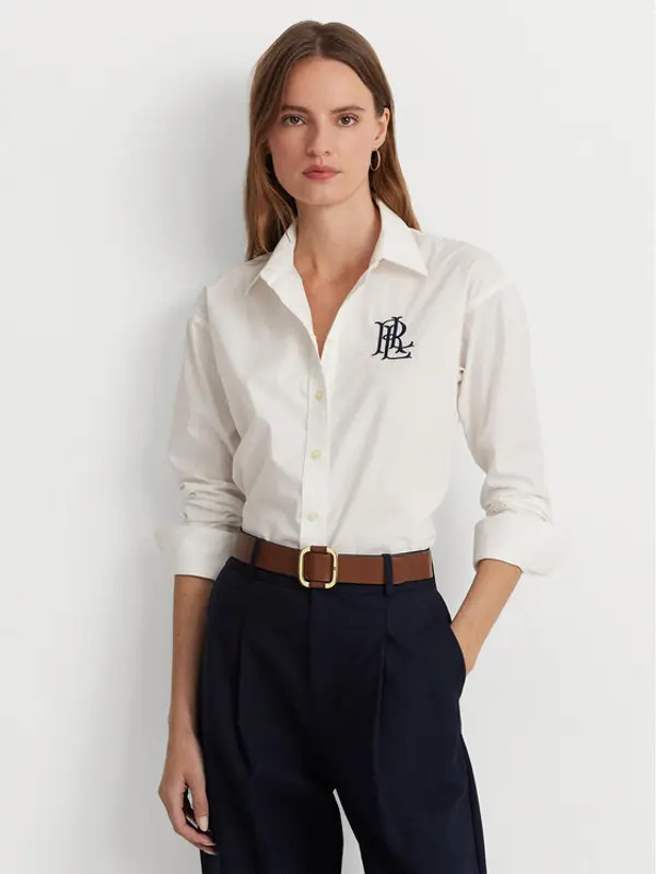 Lauren Ralph Lauren Lauren Ralph Lauren Košulja 200932538001 Bijela Straight Fit