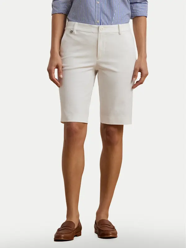Lauren Ralph Lauren Lauren Ralph Lauren Kratke hlače Bsr-Btms 200661653 Bijela Regular Fit