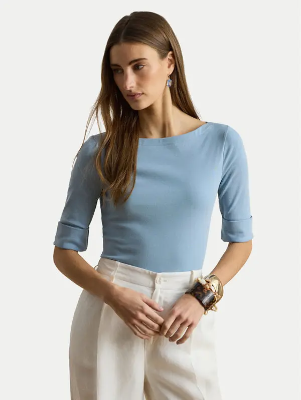 Lauren Ralph Lauren LAUREN RALPH LAUREN Majica 200654963201 Svijetlo plava Slim Fit