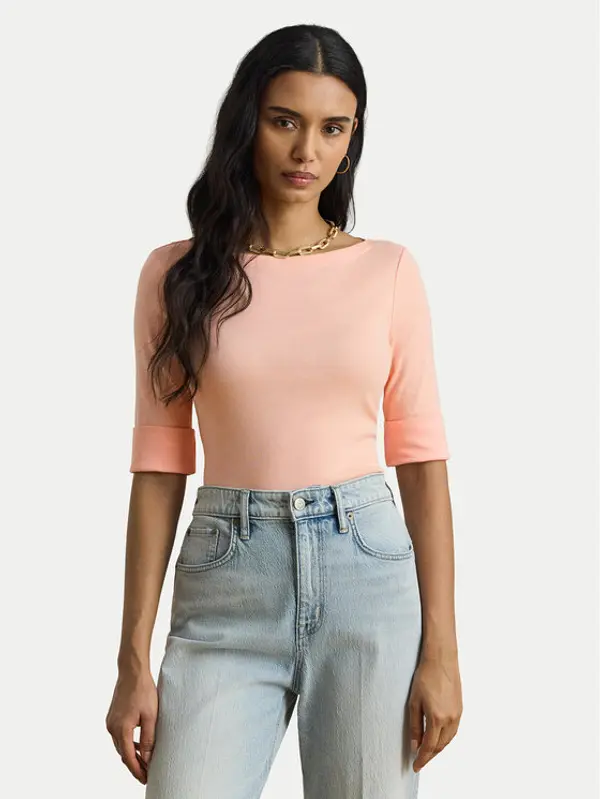 Lauren Ralph Lauren LAUREN RALPH LAUREN Majica 200654963202 Svijetlo narančasta Slim Fit