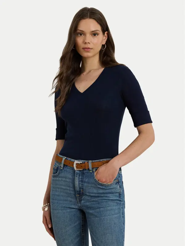 Lauren Ralph Lauren LAUREN RALPH LAUREN Majica 200815843010 Tamnoplava Slim Fit