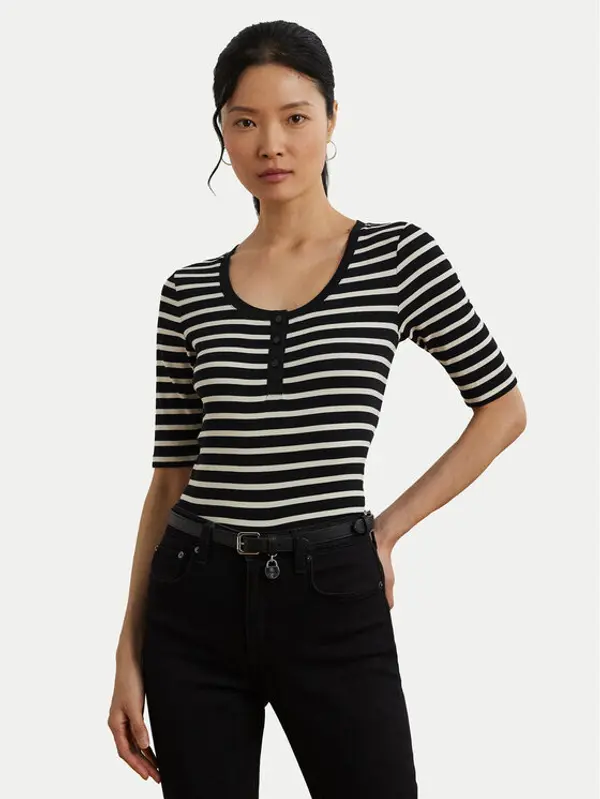Lauren Ralph Lauren LAUREN RALPH LAUREN Majica 200971086002 Crna Slim Fit