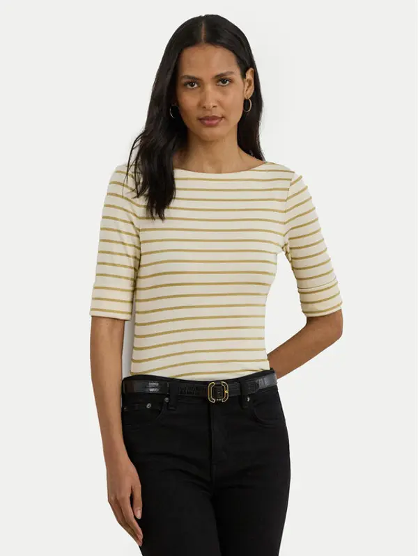 Lauren Ralph Lauren LAUREN RALPH LAUREN Majica 200980044001 Bež Slim Fit