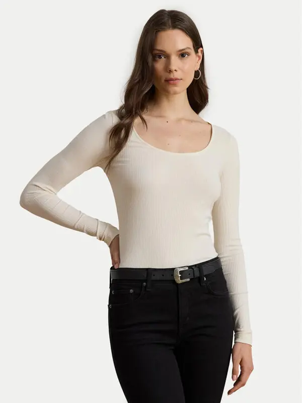 Lauren Ralph Lauren LAUREN RALPH LAUREN Majica 200980145001 Bež Slim Fit
