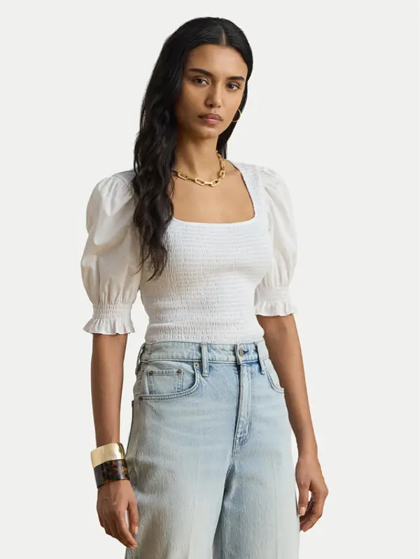Lauren Ralph Lauren LAUREN RALPH LAUREN Majica 200P09102001 Bijela Slim Fit