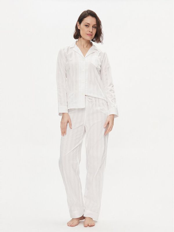 LAUREN RALPH LAUREN Lauren Ralph Lauren Pidžama ILN92305 Bijela Regular Fit