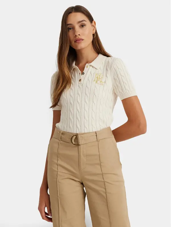 Lauren Ralph Lauren LAUREN RALPH LAUREN Polo 200932224001 Écru Slim Fit
