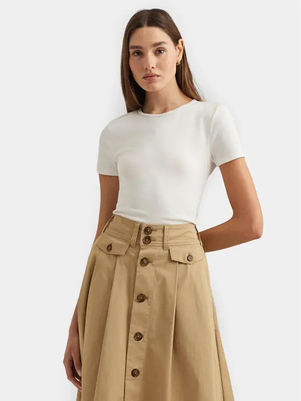 Lauren Ralph Lauren Lauren Ralph Lauren T-shirt 200655374002 Bijela Slim Fit