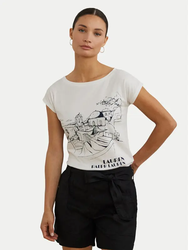 Lauren Ralph Lauren LAUREN RALPH LAUREN T-shirt 200971072002 Bijela Relaxed Fit