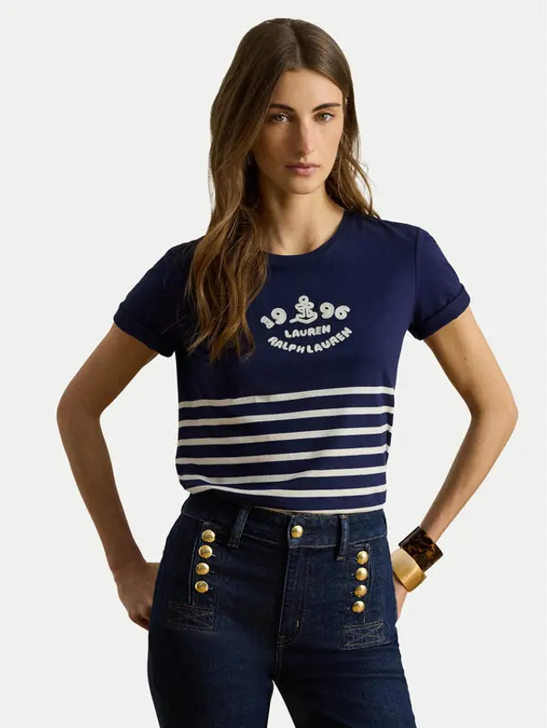 Lauren Ralph Lauren LAUREN RALPH LAUREN T-shirt 200B21056001 Tamnoplava Relaxed Fit