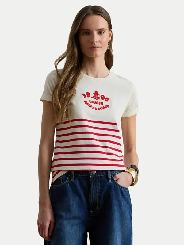 Lauren Ralph Lauren LAUREN RALPH LAUREN T-shirt 200B21056002 Écru Relaxed Fit