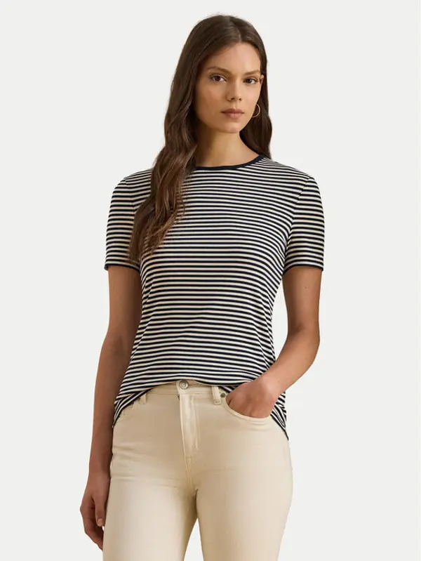 Lauren Ralph Lauren LAUREN RALPH LAUREN T-shirt 200P03721002 Tamnoplava Slim Fit