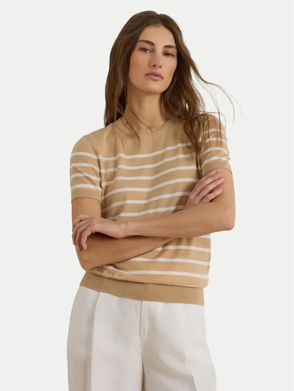 Lauren Ralph Lauren LAUREN RALPH LAUREN T-shirt Eyelah 200P13973002 Bež Regular Fit