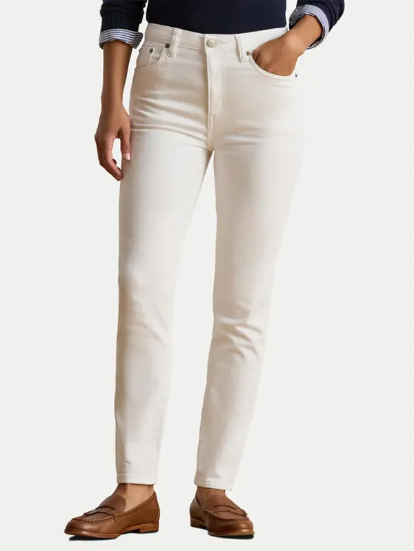 Lauren Ralph Lauren LAUREN RALPH LAUREN Traperice 200926078001 Bijela Skinny Fit