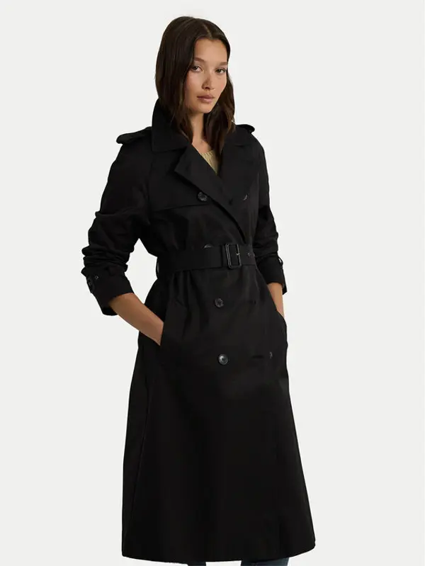 Lauren Ralph Lauren Lauren Ralph Lauren Trench 297951259001 Crna Straight Fit