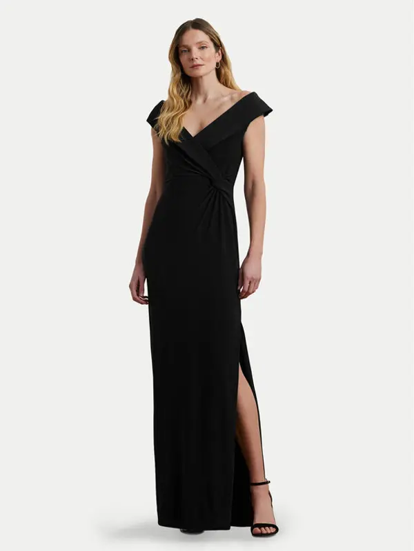 Lauren Ralph Lauren Lauren Ralph Lauren Večernja haljina 253863940001 Crna Slim Fit