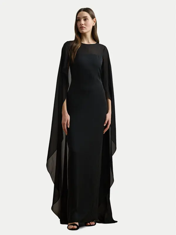 Lauren Ralph Lauren LAUREN RALPH LAUREN Večernja haljina 253951606001 Crna Slim Fit