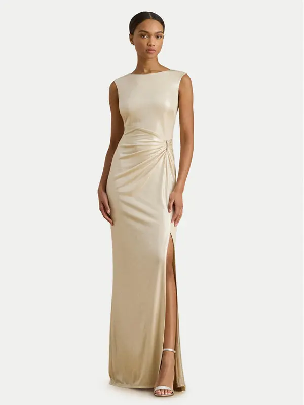 Lauren Ralph Lauren LAUREN RALPH LAUREN Večernja haljina 253P04060001 Bež Slim Fit