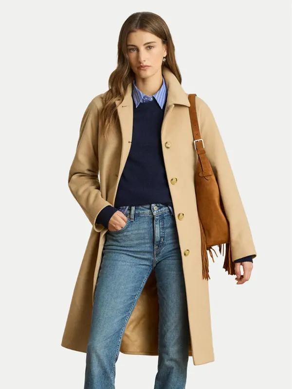Lauren Ralph Lauren LAUREN RALPH LAUREN Vuneni kaput 297P04140002 Bež Regular Fit