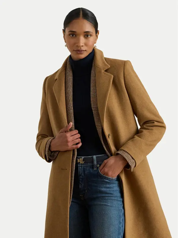 Lauren Ralph Lauren LAUREN RALPH LAUREN Vuneni kaput 297P04141002 Smeđa Regular Fit