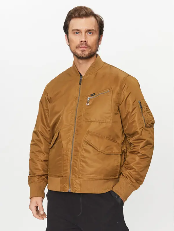 Lee Lee Bomber 112341653 Smeđa Regular Fit