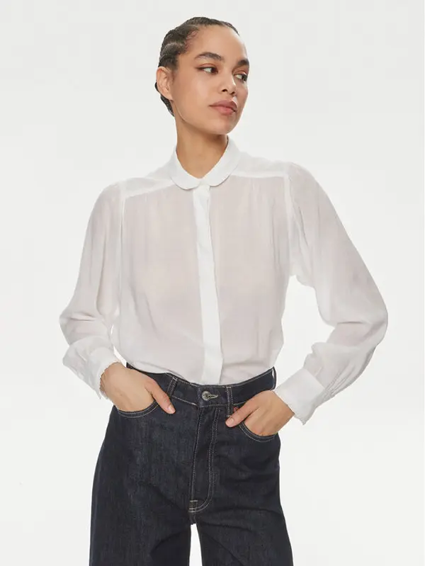 Lee Lee Košulja Shirred 112351208 Bijela Relaxed Fit