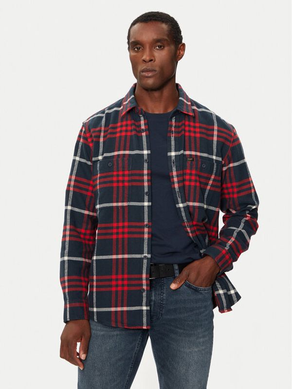 Lee Lee Košulja Worker 2.0 112355647 Tamnoplava Relaxed Fit