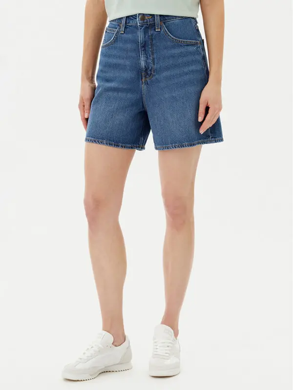 Lee Lee Kratke traperice Stella 112364098 Tamnoplava Wide Leg