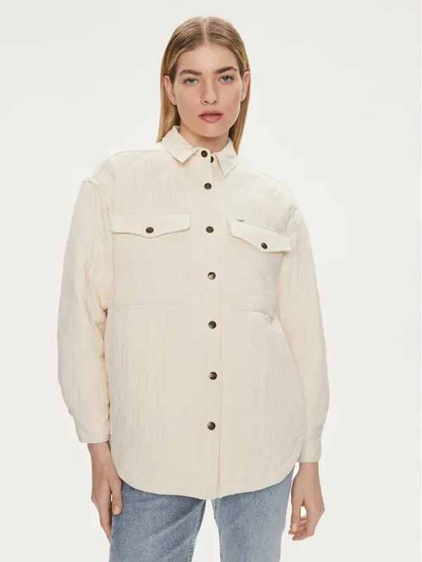Lee Lee Prijelazna jakna 112351125 Écru Relaxed Fit