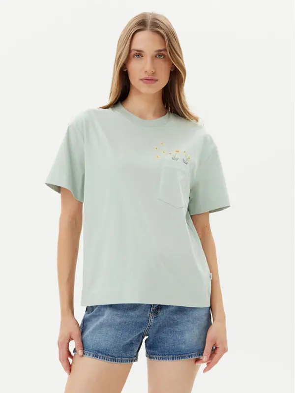 Lee Lee T-shirt Embroidery Pocket 112363833 Zelena Relaxed Fit