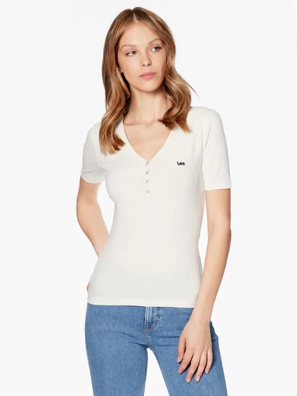 Lee Lee T-shirt L44KIPNQ 112333722 Écru Regular Fit